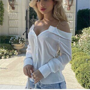 Long sleeve chiffon top